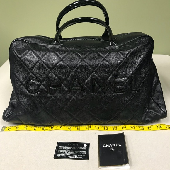 **SOLD** Chanel Matelasse Black Caviar Boston Bag - Picture 8 of 15